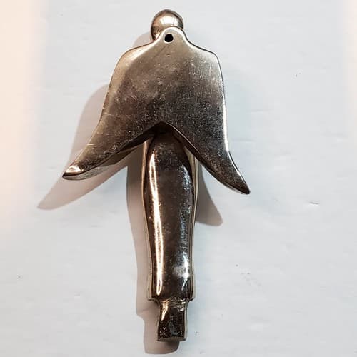 Chromed Chrome Metal Praying Hands Angel Christmas Tree Ornament 3.75 inch - Thumbnail 3