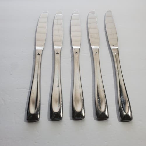Set of 5 Oneida Glossy Lincoln Butter Knife Stainless Steel 9.5 Inch - Thumbnail 2
