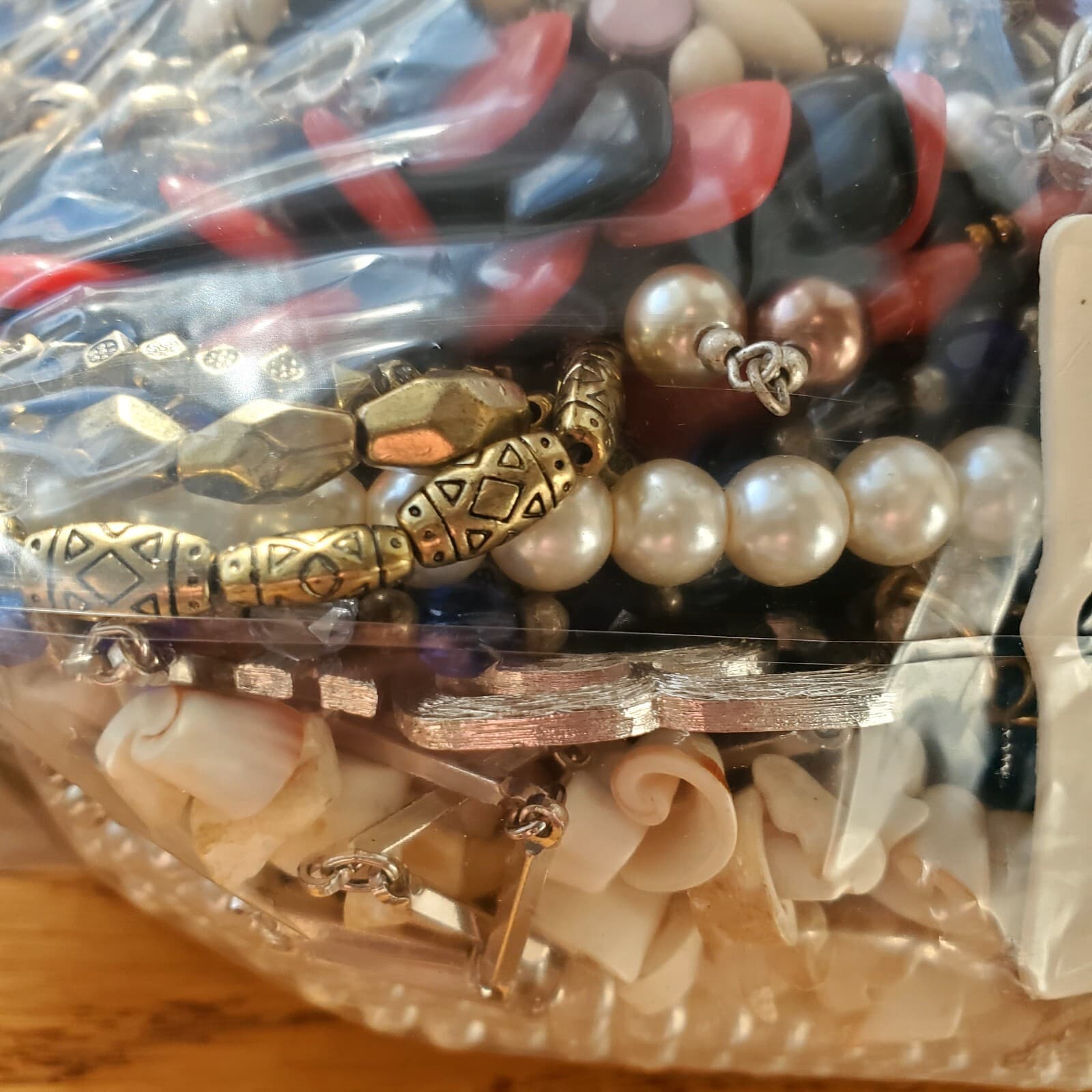 4+ LBS Jewelry Lot #888 Wearable Resellable Crafts Necklaces Earrings Vtg Modern - Thumbnail 5