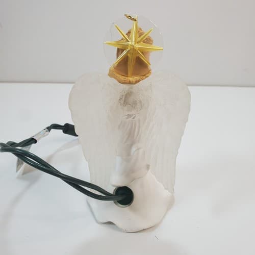 Vintage 1997 Hallmark Ladene Light Up Christmas Ornament Angel Of Peace - Thumbnail 4