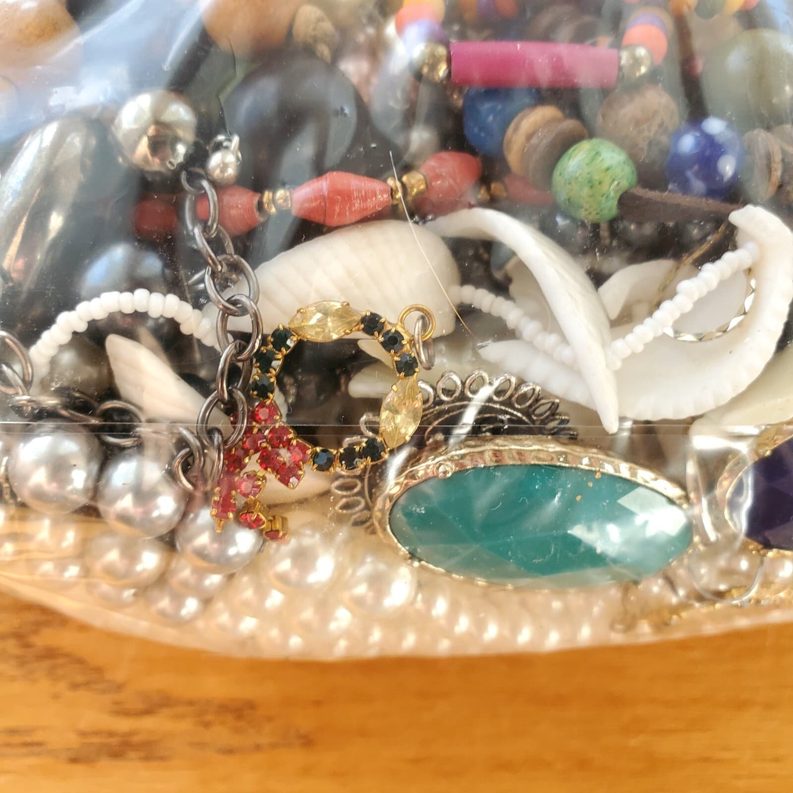 4+ LBS Jewelry Lot #888 Wearable Resellable Crafts Necklaces Earrings Vtg Modern - Thumbnail 11