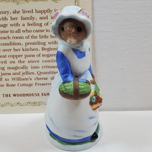 Vtg 1985 Woodmouse Family Daisy Mouse Figurine With Name Card Franklin Mint - Thumbnail 2
