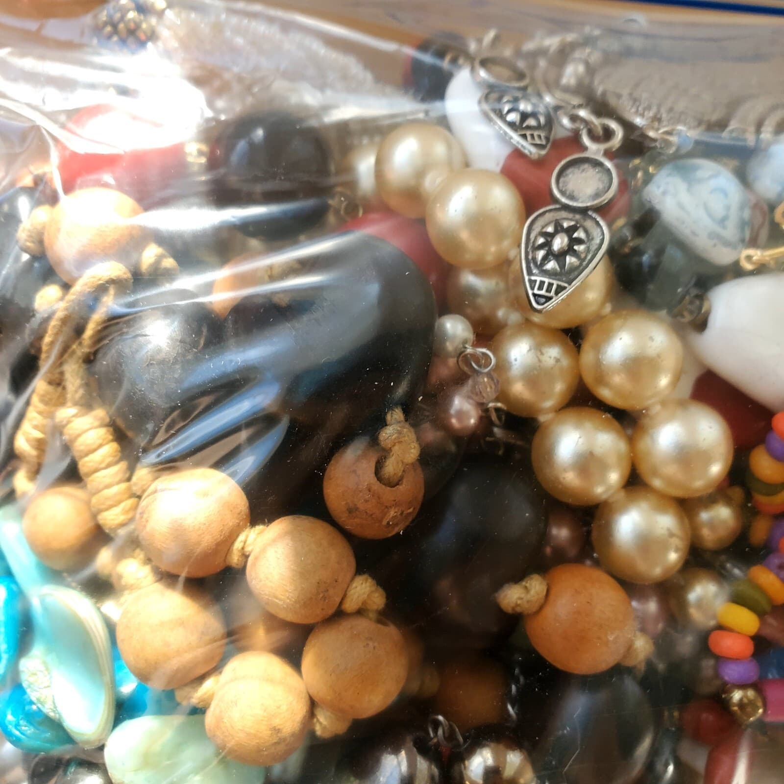 4+ LBS Jewelry Lot #888 Wearable Resellable Crafts Necklaces Earrings Vtg Modern - Thumbnail 8