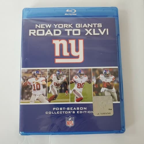 New York Giants Road To XLVI New Blu-ray All 4 Postseason Games Stocking Stuffer
