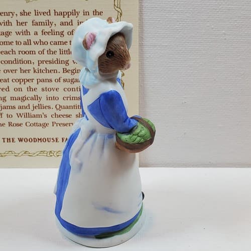 Vtg 1985 Woodmouse Family Daisy Mouse Figurine With Name Card Franklin Mint - Thumbnail 5