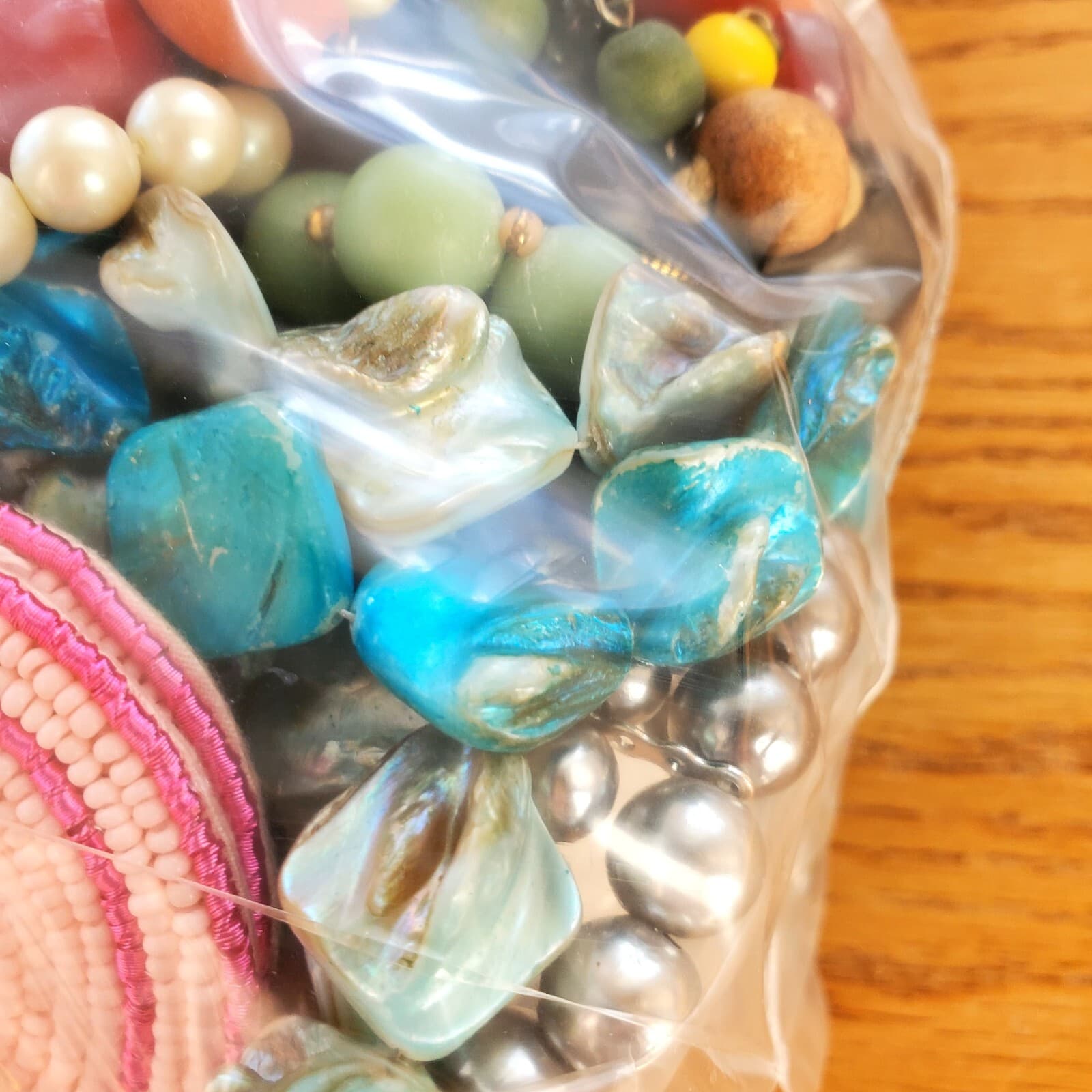 4+ LBS Jewelry Lot #888 Wearable Resellable Crafts Necklaces Earrings Vtg Modern - Thumbnail 6