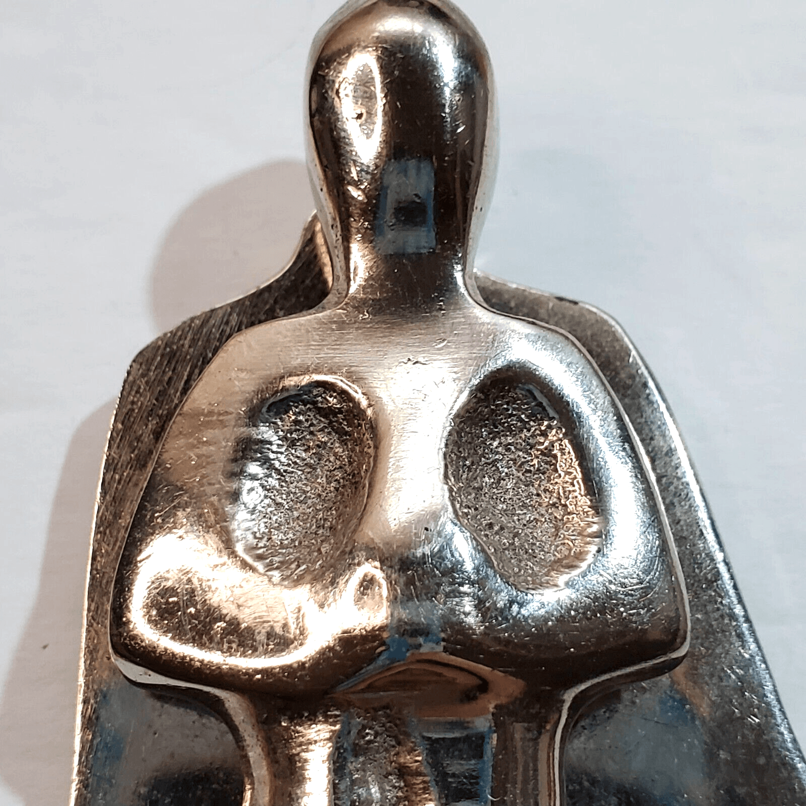 Chromed Chrome Metal Praying Hands Angel Christmas Tree Ornament 3.75 inch - Thumbnail 2