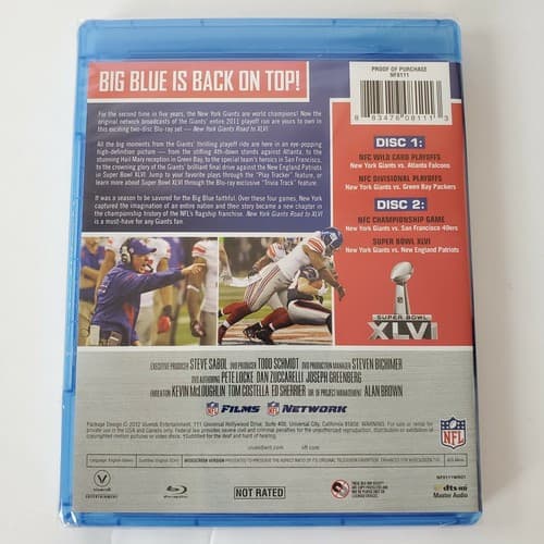 New York Giants Road To XLVI New Blu-ray All 4 Postseason Games Stocking Stuffer - Thumbnail 2