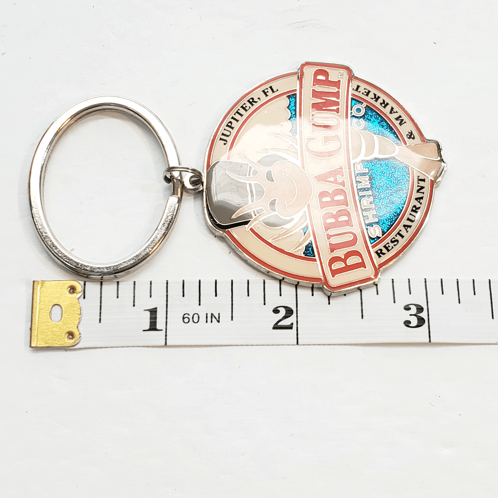 Bubba Gump Shrimp Co Restaurant & Market Jupiter Florida Logo Souvenir Keychain - Thumbnail 3