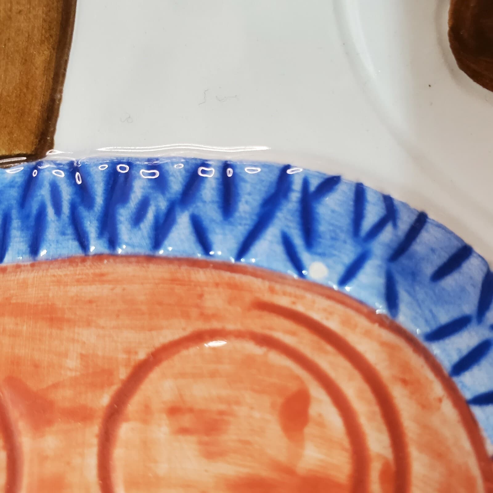 Vtg Hand Painted Ceramic Rocking Horse Serving Plate Made in Italy Canape 1980's - Thumbnail 9