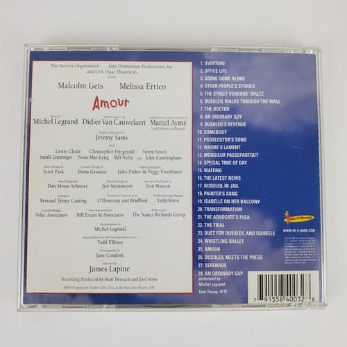 Amour Broadway Premiere Recording by Original Cast Musical CD 2003 - Thumbnail 2