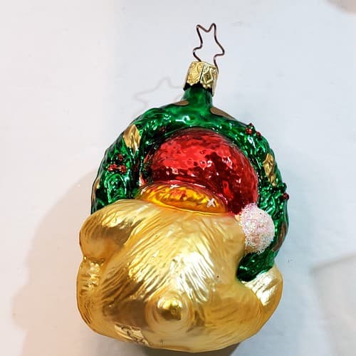 Vtg Birgit's Collection Heidi Hanging Wreath Glass Christmas Ornament Germany - Thumbnail 7
