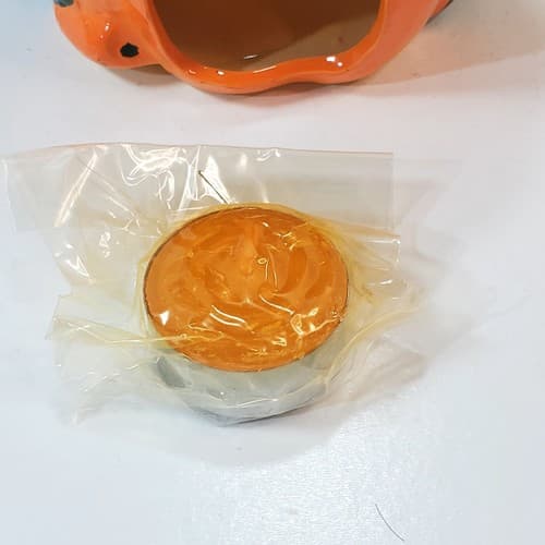 Vintage 1988 Brinn's Halloween Jack O Lantern Ceramic Tea Light Holder Taiwan - Thumbnail 5