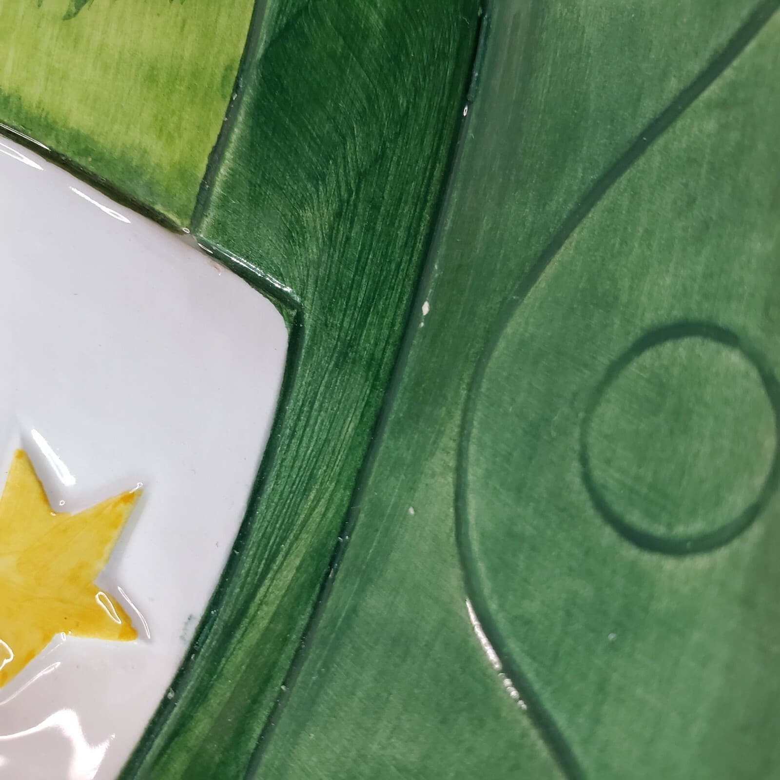 Vtg Hand Painted Ceramic Rocking Horse Serving Plate Made in Italy Canape 1980's - Thumbnail 7