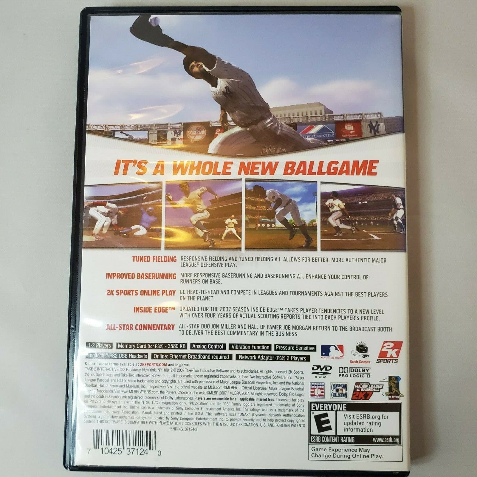 Playstation 2 PS2 Major League Baseball 2K7 Video Game Complete with Manual - Thumbnail 2