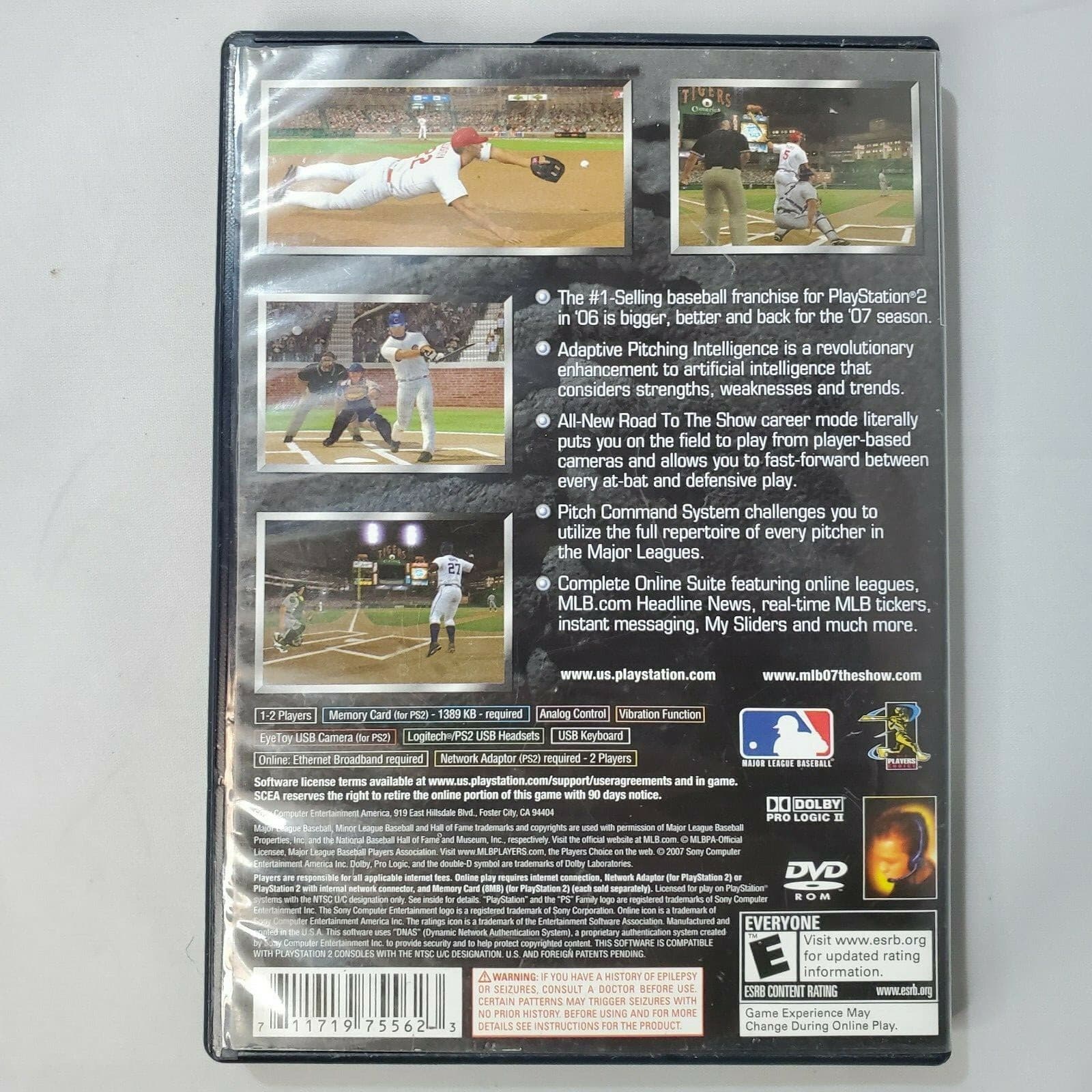 Sony PS2 Playstation 2 MLB 07 The Show Baseball Video Game Complete w/ Manual - Thumbnail 2
