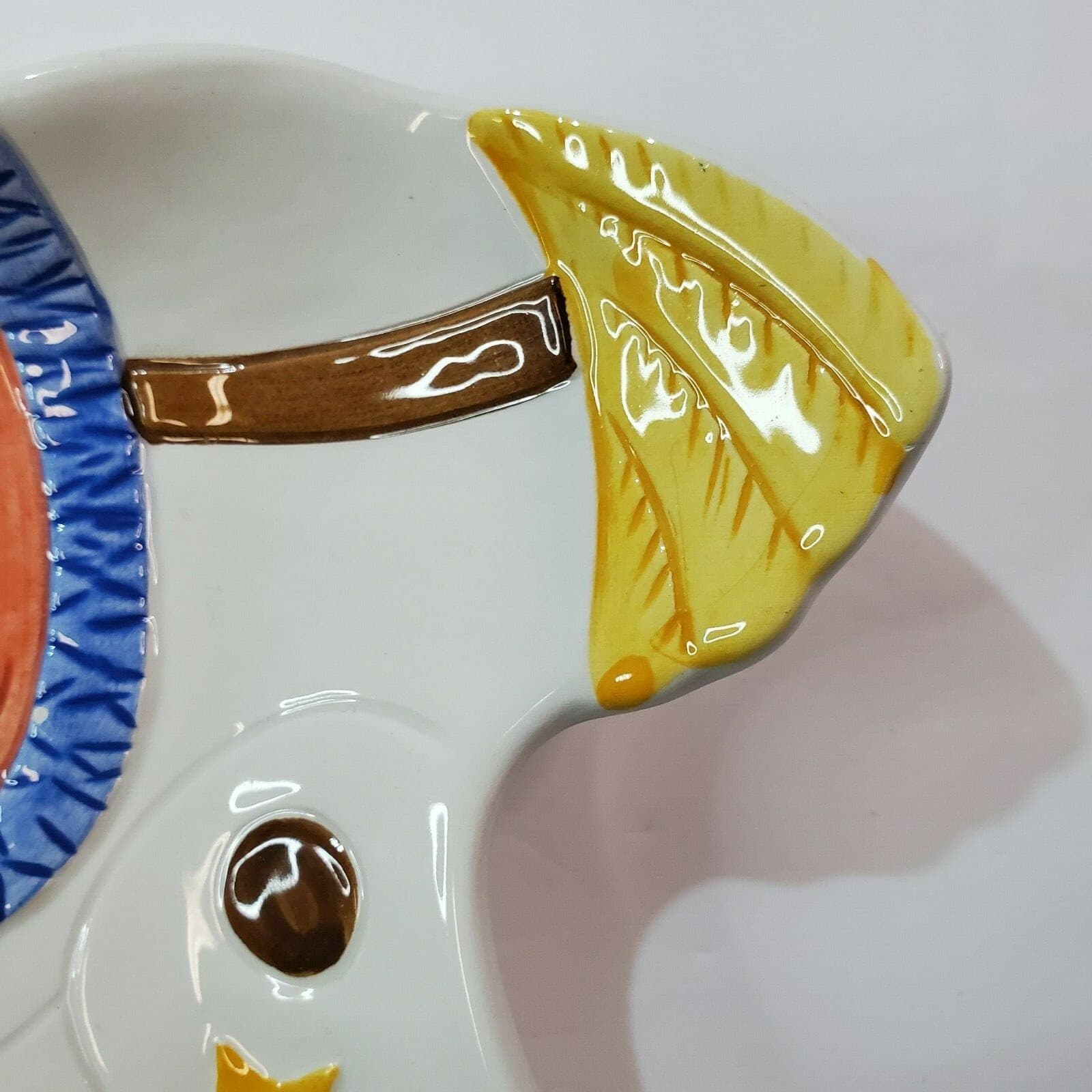 Vtg Hand Painted Ceramic Rocking Horse Serving Plate Made in Italy Canape 1980's - Thumbnail 4
