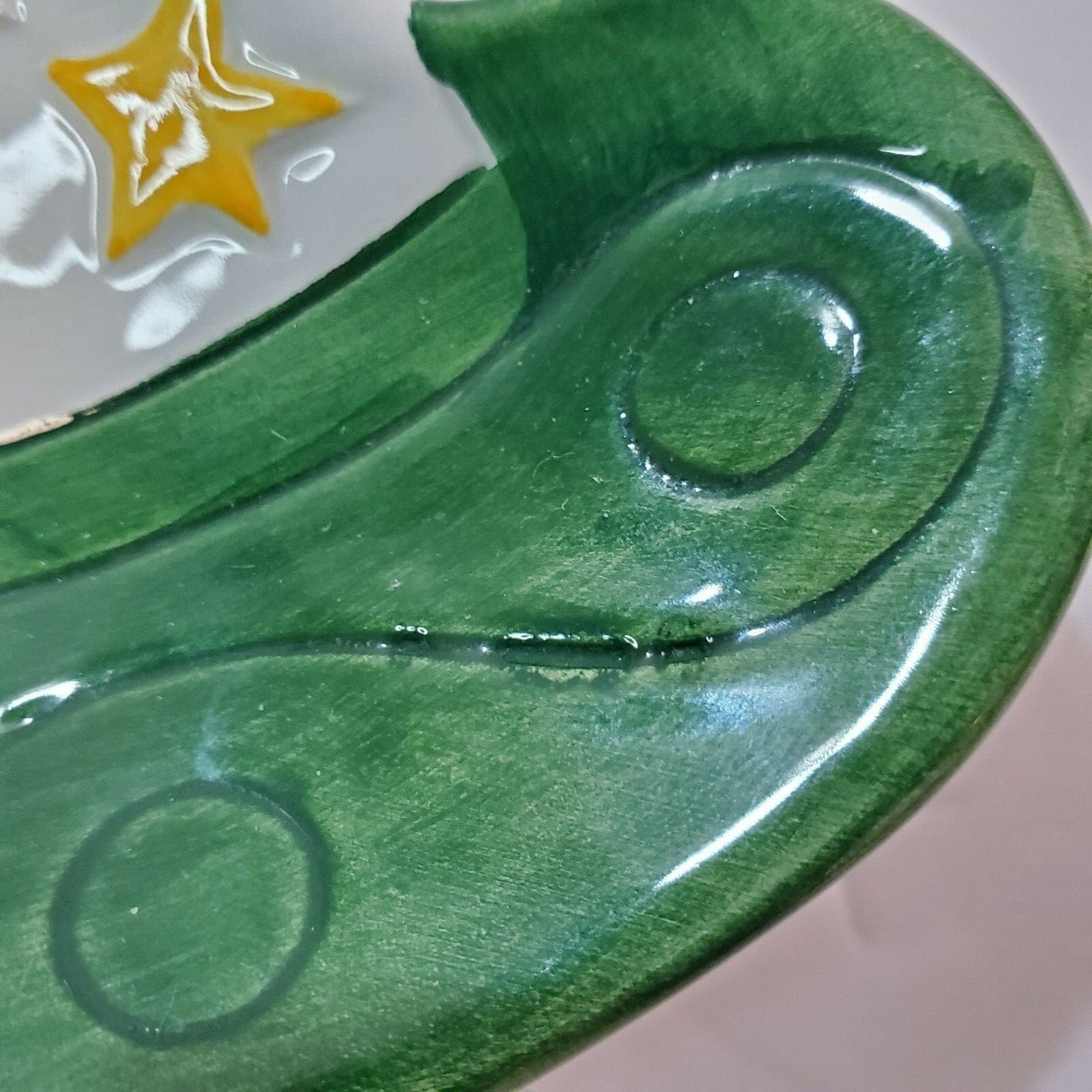 Vtg Hand Painted Ceramic Rocking Horse Serving Plate Made in Italy Canape 1980's - Thumbnail 5