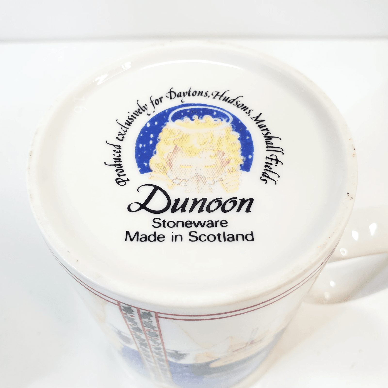 Vtg Dunoon Scotland Christmas 1995 Coffee Tea Mug Cup International Angels - Thumbnail 7