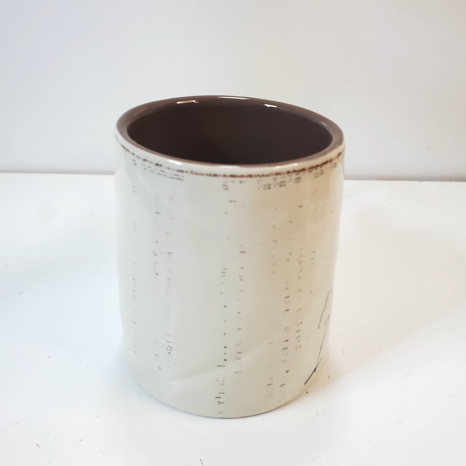 Demdaco Off White Brown Speckled Glazed P.S. I Love You SWAK Coffee Mug - Thumbnail 2