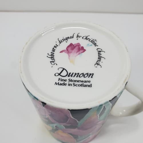 Vtg Dunoon TULIPS Ashbourne Christine Chadwick Stoneware Coffee Mug Scotland 4" - Thumbnail 8