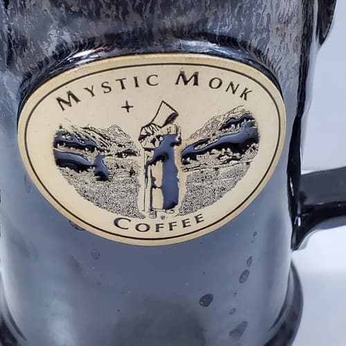 Sunset Hill Stoneware Mystic Monk Double Handle Coffee Mug Handcrafted in USA - Thumbnail 2