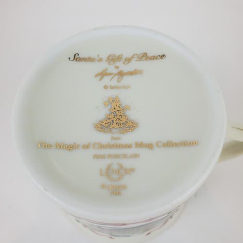 Vtg 1995 Lenox Magic Of Christmas Mug Collection Porcelain Santa's Gift Of Peace - Thumbnail 7