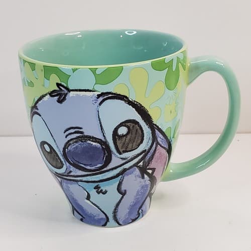 Disney Store Authentic Stitch Two-tone Green Purple Design Coffee Tea Mug Cup - Thumbnail 3