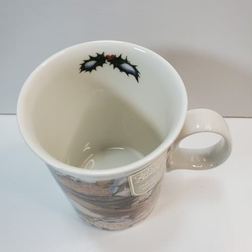 Vtg Dunoon Scotland Christmas 1993 Coffee Tea Mug Cup Robin Red Breasted Bird - Thumbnail 3