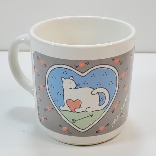 Vintage Grindley Pottery The Cats Meow Hearts Design Mug Cup Mid-Century England - Thumbnail 4