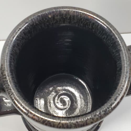Sunset Hill Stoneware Mystic Monk Double Handle Coffee Mug Handcrafted in USA - Thumbnail 4