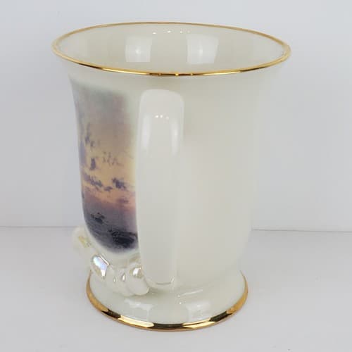 Lenox 2004 Thomas Kinkade The Seaside Lighthouse Gold Trim 3D Mug Fine China - Thumbnail 5