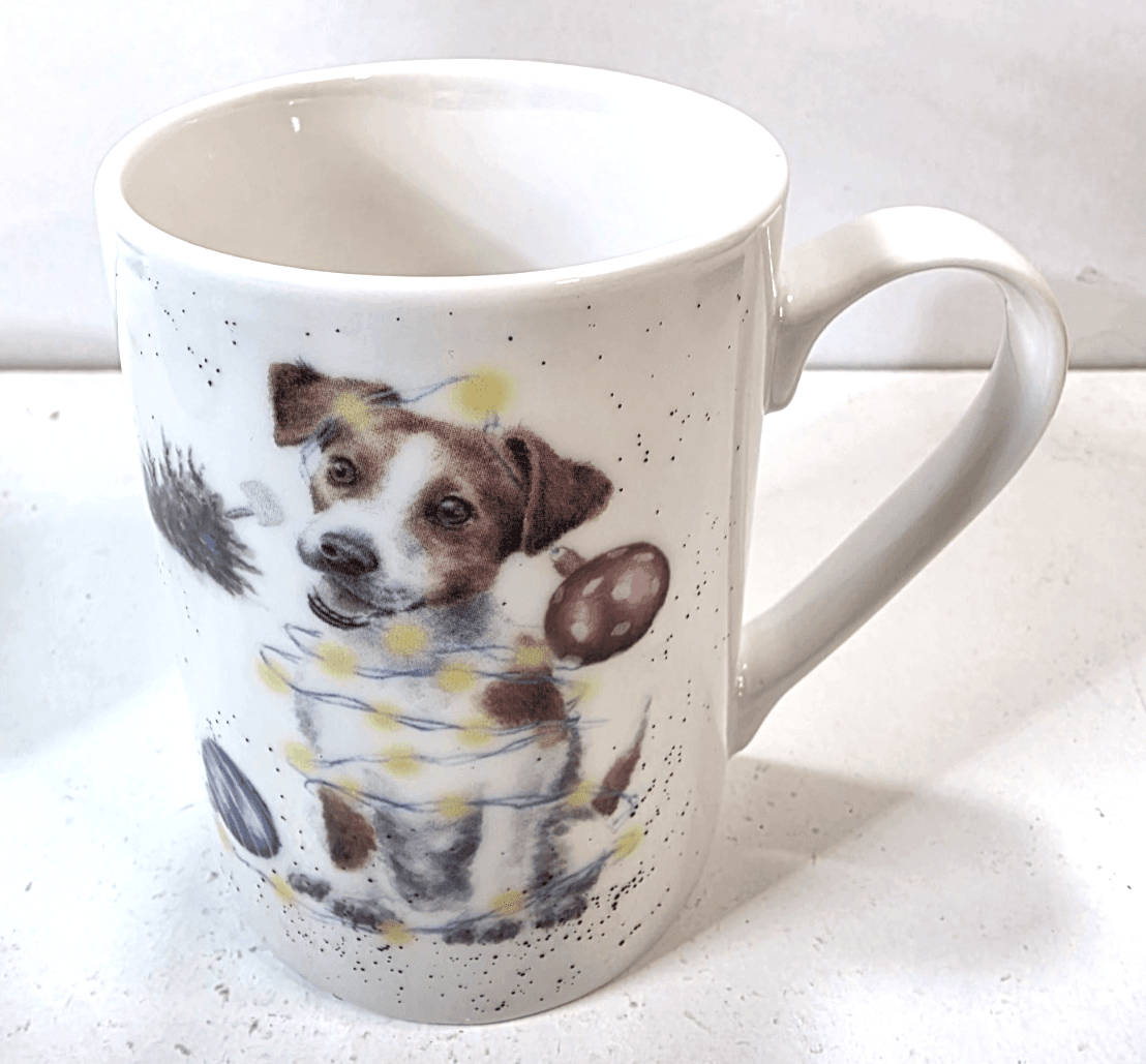 Pimpernel Wrendale Designs Santa's Little Helpers Terrier Dog Coffee Mug 10 Oz