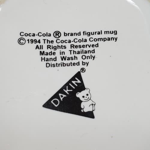 Vintage 1994 Dakin Coca Cola Polar Bear Head Coffee Mug Tea Cup Christmas Winter - Thumbnail 7
