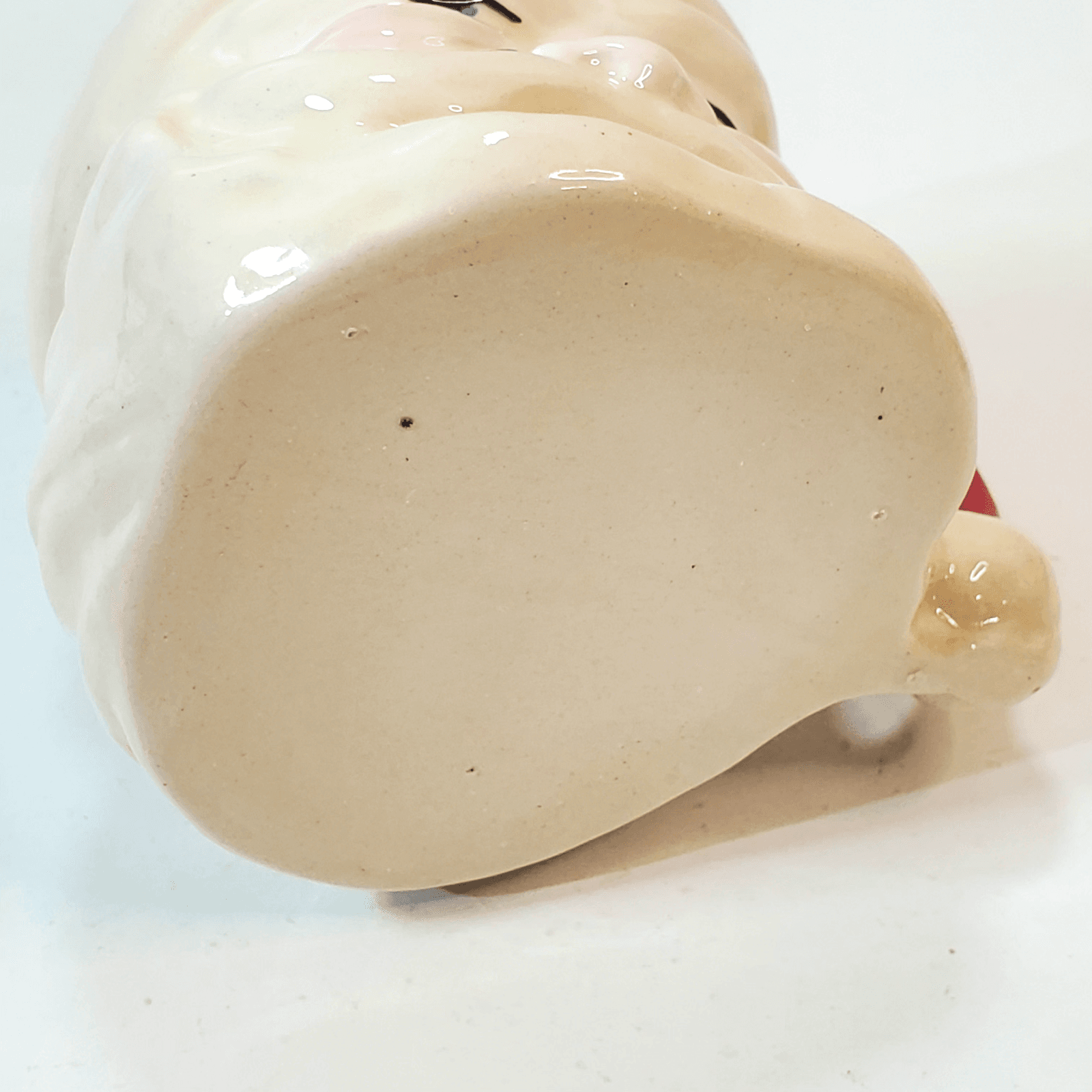 Vtg Glazed Santa Claus Face Mug Open Eyes Christmas Ceramic Signed D. Carlino - Thumbnail 7