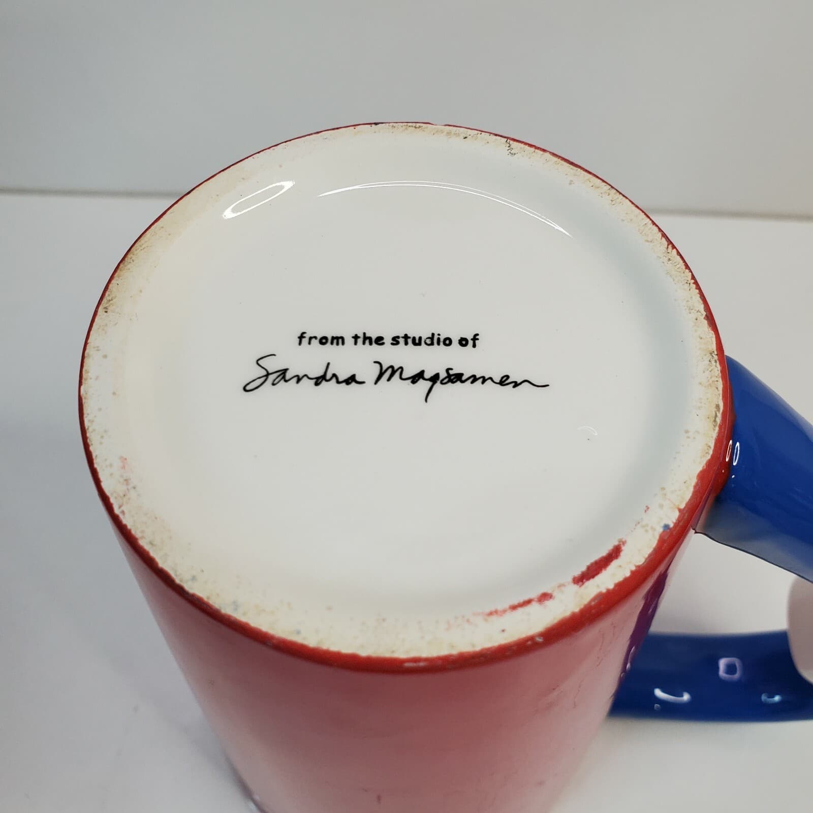 Sandra Magsamen Coffee Latte Mug Dreams Do Come True In A Land Red White & Blue - Thumbnail 5