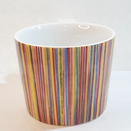 Starbucks 2008 Multi Colored Vertical Stripes Rainbow Coffee Tea Mug Cup 13 oz - Thumbnail 2