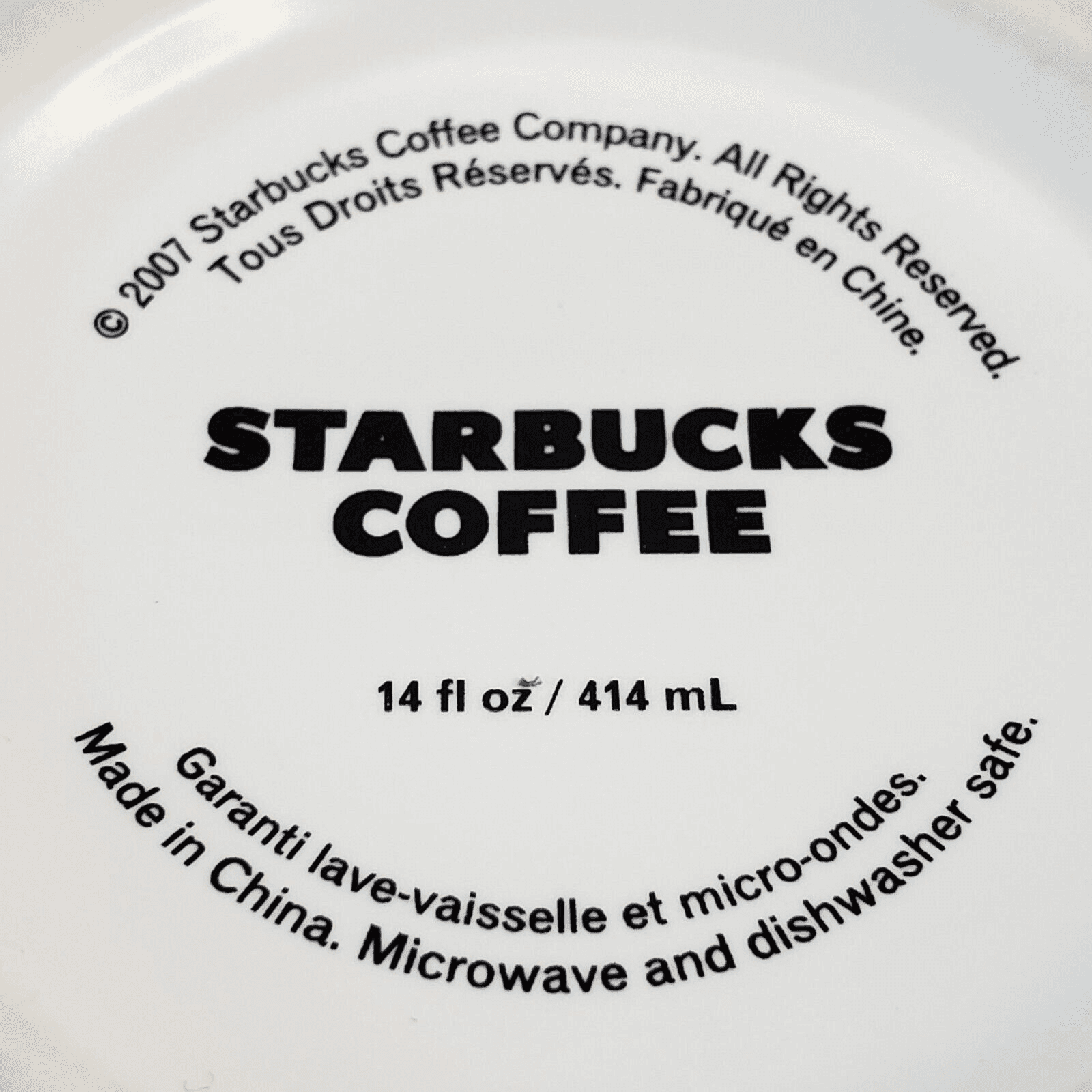 Starbucks 2007 Halloween Black White Coffee Mug Cup 14 Oz Pumpkins - Thumbnail 7