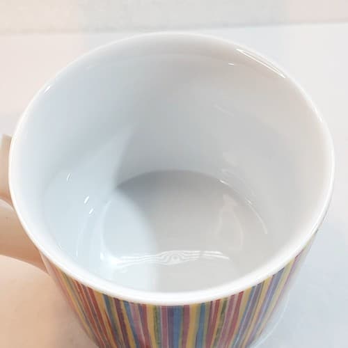 Starbucks 2008 Multi Colored Vertical Stripes Rainbow Coffee Tea Mug Cup 13 oz - Thumbnail 5