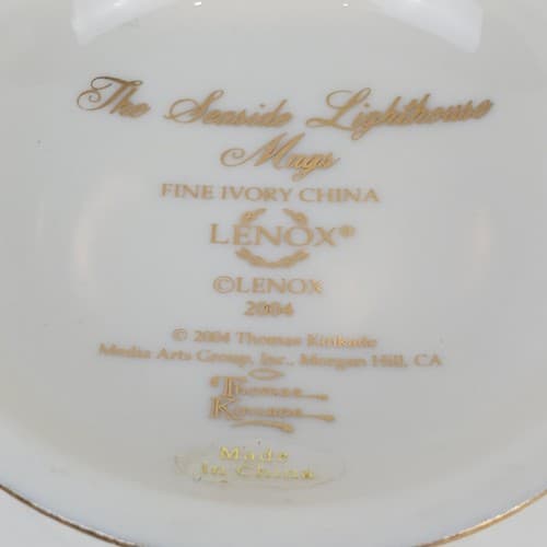 Lenox 2004 Thomas Kinkade The Seaside Lighthouse Scene 3D Mug Fine China - Thumbnail 9