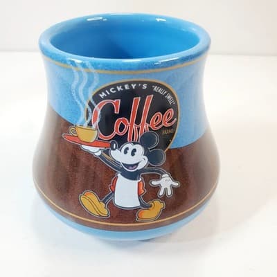 Mickey's Really Swell Coffee Brand Mug Cup Disney Theme Perks Parks No Handle