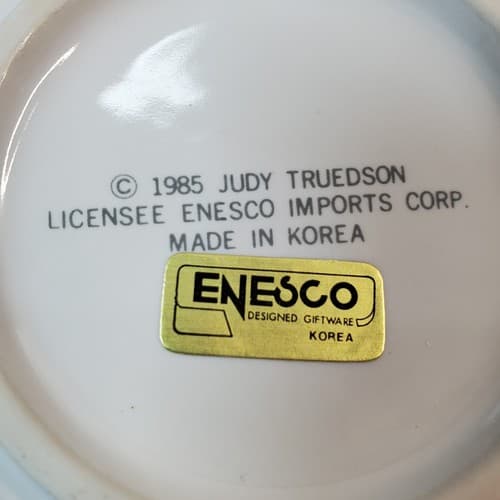 Vintage 1985 Enesco Birthday Cheers Judy Truedson Coffee Tea Mug Cup Pig Cat - Thumbnail 7