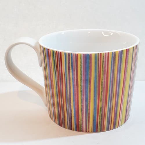 Starbucks 2008 Multi Colored Vertical Stripes Rainbow Coffee Tea Mug Cup 13 oz - Thumbnail 3
