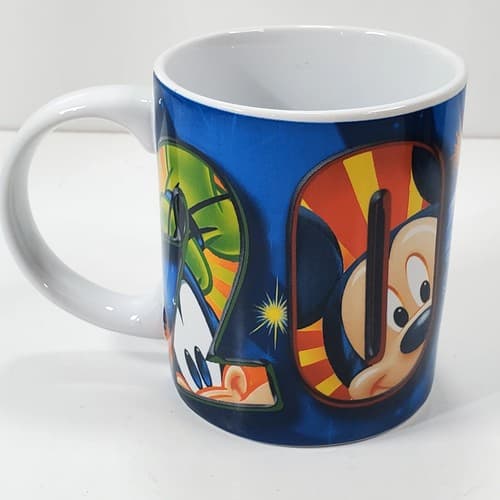 Jerry Leigh Disney 2012 Orlando Florida Mickey Pluto Colorful Coffee Mug Cup