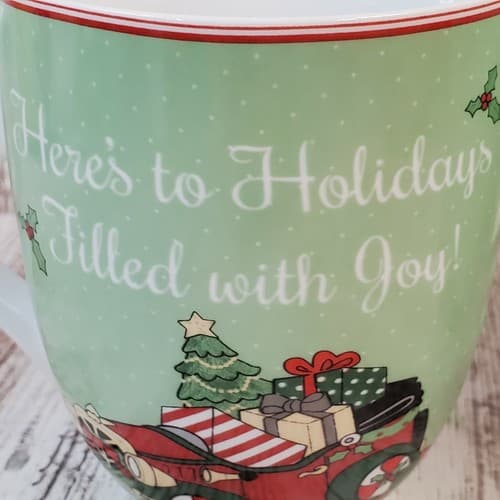 Fitz and Floyd “Top Hat Frosty” Christmas Ceramic Coffee Tea Mugs Cups Set of 2 - Thumbnail 6