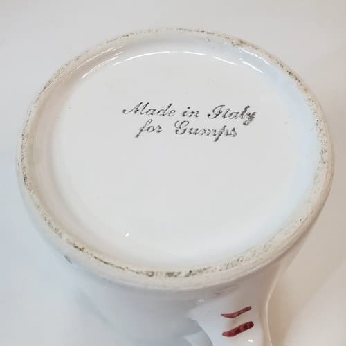 Vintage Made in Italy for Gumps Ceramic Chinese Design Coffee Tea Mug Cup - Thumbnail 6