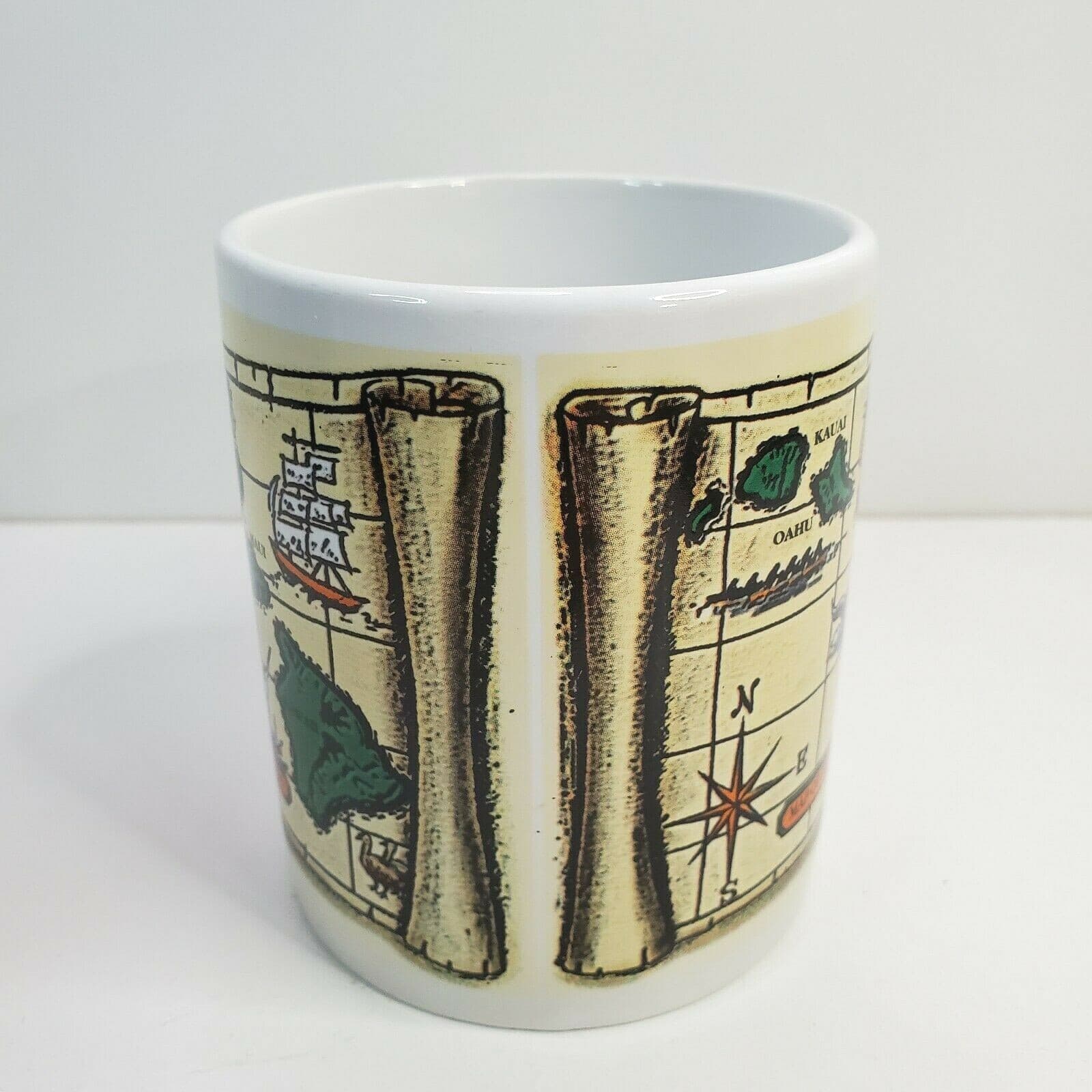 Vintage 1996 Island Heritage Treasures Map of Hawaiian Islands Coffee Tea Mug - Thumbnail 2