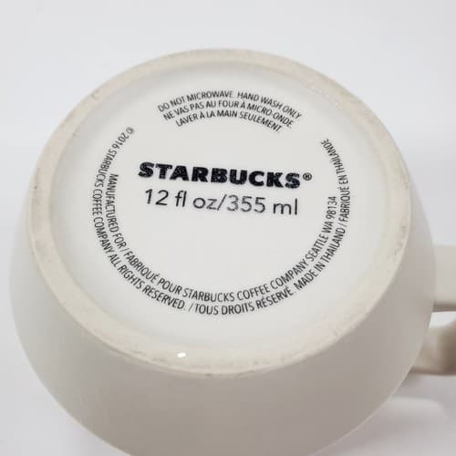 Starbucks 2016 Valentines Day Painted Hearts Ceramic Coffee Mug Cup Love 12oz - Thumbnail 6