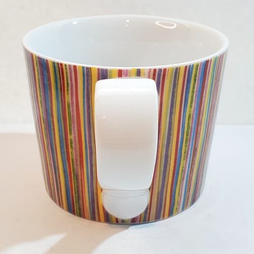 Starbucks 2008 Multi Colored Vertical Stripes Rainbow Coffee Tea Mug Cup 13 oz - Thumbnail 4