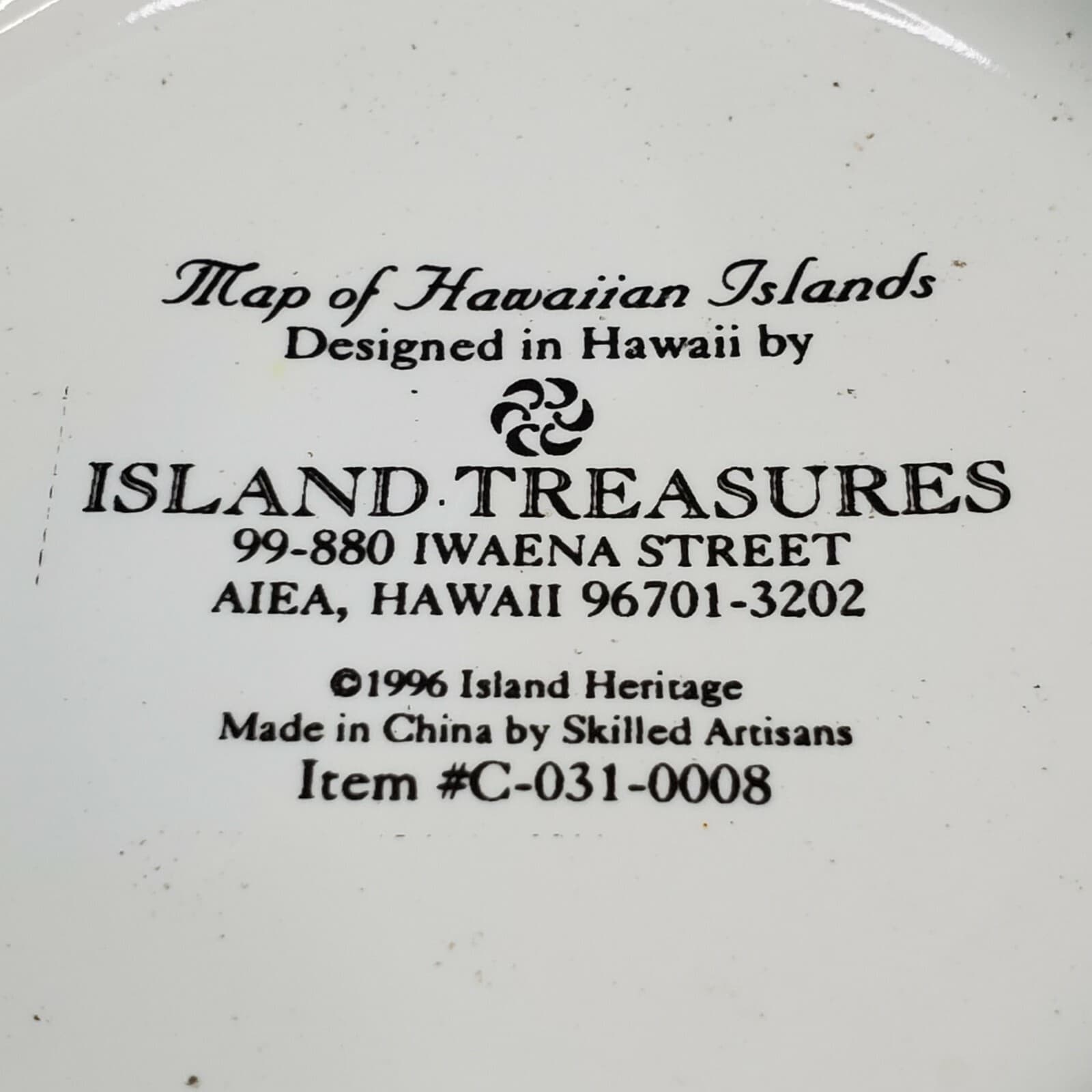 Vintage 1996 Island Heritage Treasures Map of Hawaiian Islands Coffee Tea Mug - Thumbnail 6
